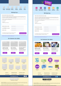 Comparison of image on and off