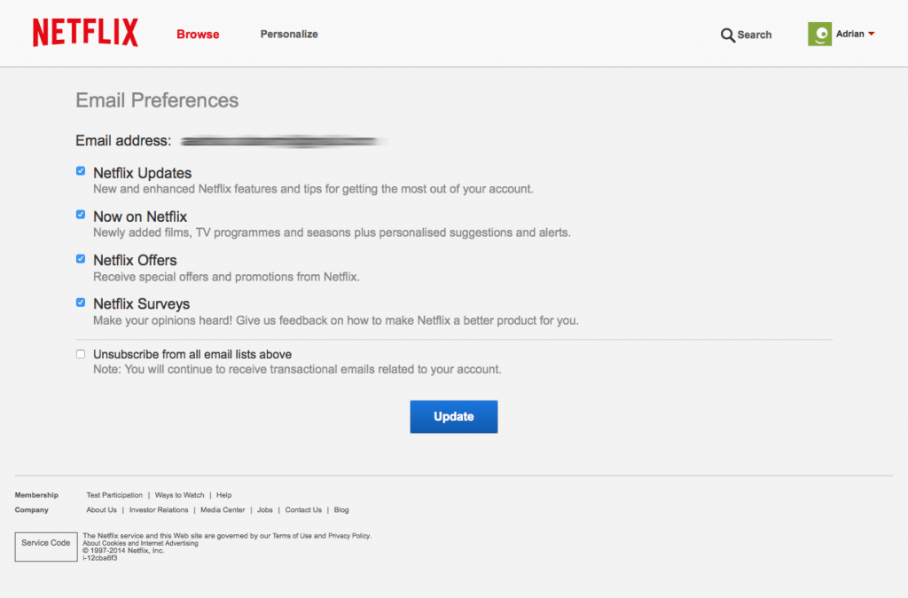 Netflix subscription options