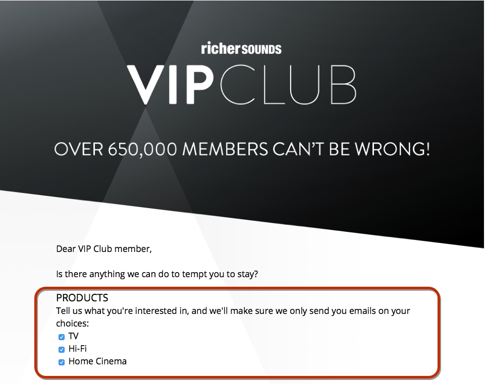 Richer Sounds VIP Club