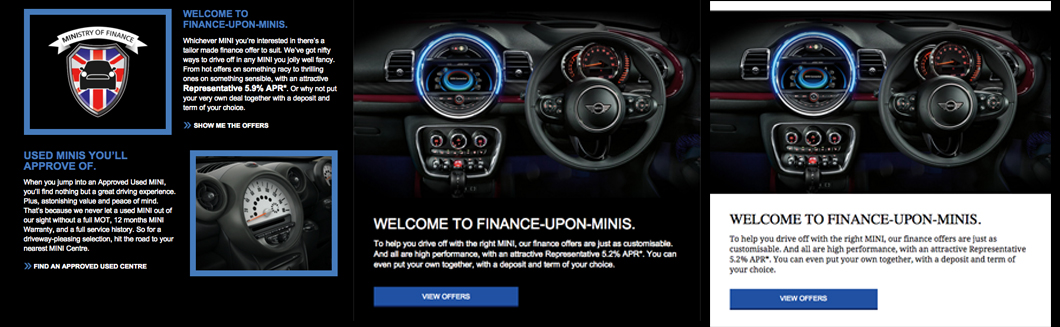 MINI email change - Content